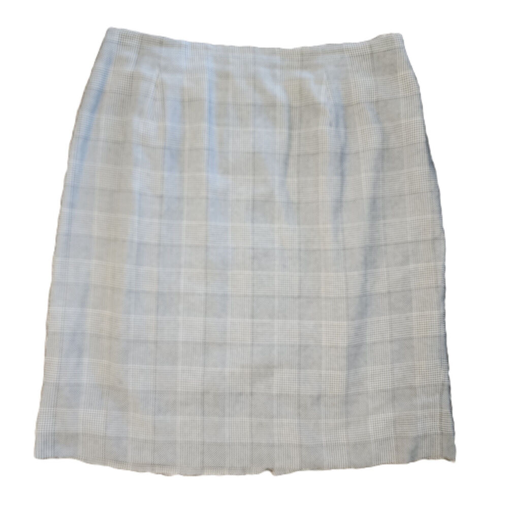 Elegant Gray Plaid Women's Skirt